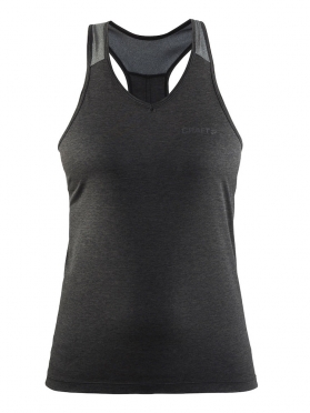 Craft Pulse spinning singlet mouwloos zwart/grijs dames