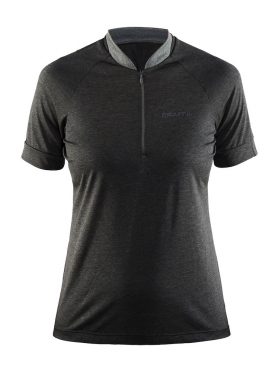 Craft Pulse spinning shirt korte mouw zwart dames