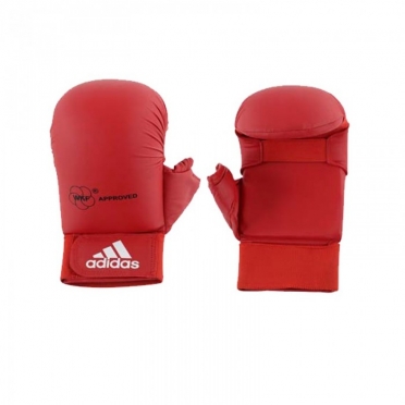 Adidas karate handschoenen WKF rood met duim 