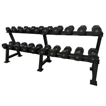 Lifemaxx dumbbellset 8-24kg inclusief opbergrek demo model