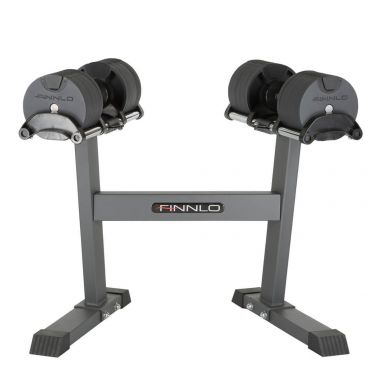 Finnlo Smartlock 2 x 32 kg dumbbell set met opbergrek