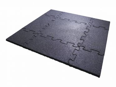 Lifemaxx Puzzelmat 20mm rubber tegel vloer 4 x 4m (12m2) 