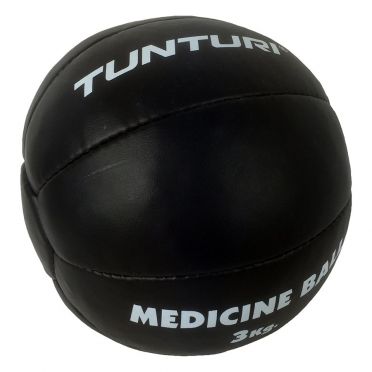 Tunturi Medicine ball Kunstleer 3 kg zwart 