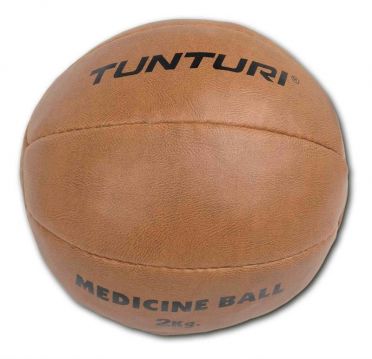 Tunturi Medicine ball Kunstleer 2 kg bruin 