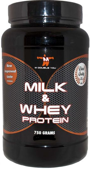 M Double You milk & whey protein banaan 750 gram