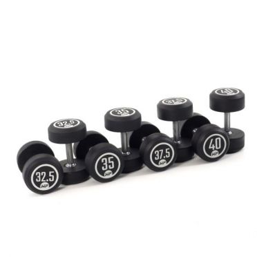 Muscle Power dumbbellset rond rubber 32,5 - 40 kg