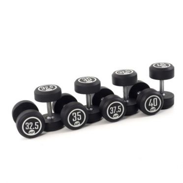 Muscle Power dumbbellset rond rubber 32,5 - 40 kg 