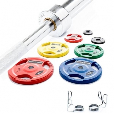 Muscle Power Complete Olympische Halterset 120 kg Kleur