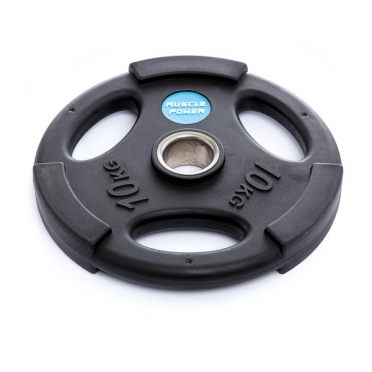 Muscle Power Olympische PU Halterschijf 10 kg Zwart MP806