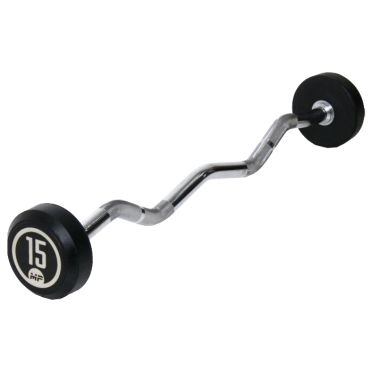 Muscle Power Rubber vaste curl halterstang 15 kg 