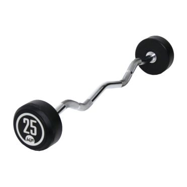 Muscle Power Rubber vaste curl halterstang 25 kg 