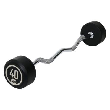 Muscle Power Rubber vaste curl halterstang 40 kg 