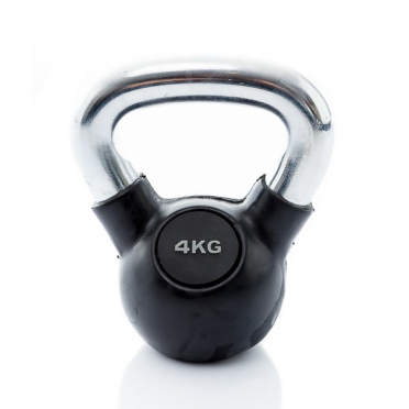 Muscle Power Kettlebell Rubber - Chrome 4 KG MP1301 