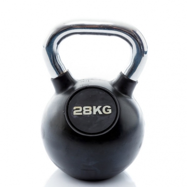 Muscle Power Kettlebell Rubber - Chrome 28 KG MP1301 