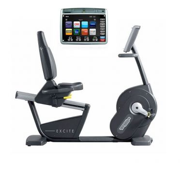 TechnoGym ligfiets Recline Excite+ 700 Visioweb zwart gebruikt