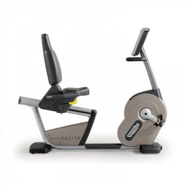 TechnoGym ligfiets Recline Excite+ 500i zilver gebruikt