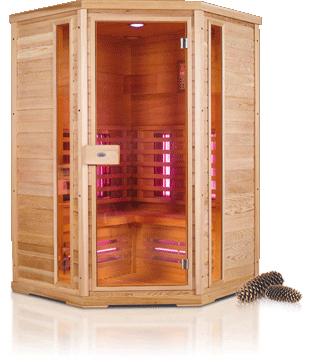 Nobel infrarood saunacabine hoek 130C hoekmodel