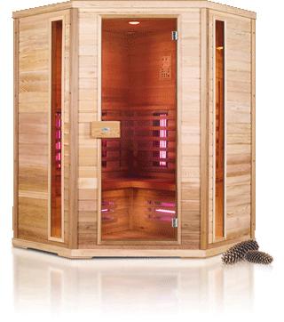 Nobel infrarood saunacabine 150C hoekmodel