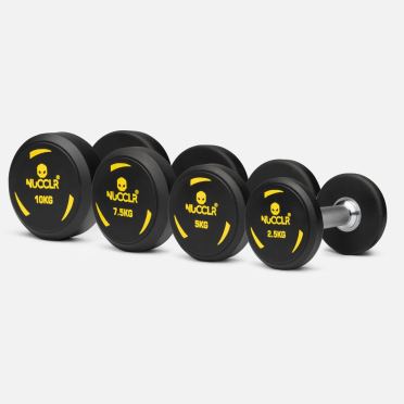 NUCCLR PU dumbbell set 2.5-10 KG 