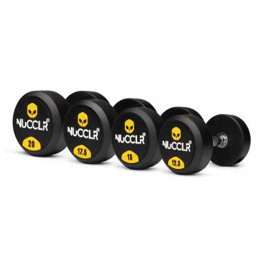 NUCCLR rubber dumbbell set 12.5-20 KG 