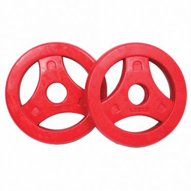 Tunturi Aerobic Halterschijven rood 2 x 1.25 kg 