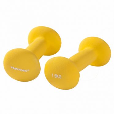 Tunturi Neopreen Dumbbell Set 1.5 kg geel 