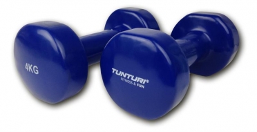 Tunturi Dumbells Vinyl Overtrokken Gietijzer Blauw 4 kg 14TUSFU112 