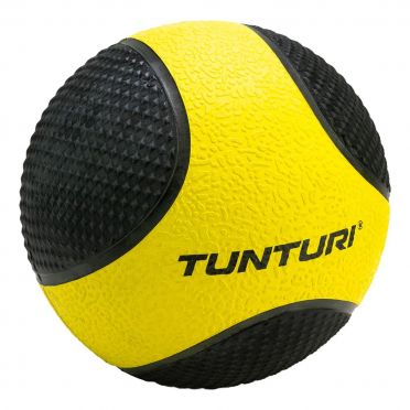 Tunturi Medicine ball 1 kg geel/zwart 