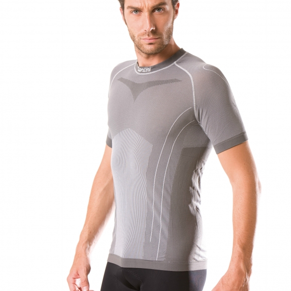 Santini ondershirt korte mouw BM 001 GLLGI Magic grijs SABM001GLLGI