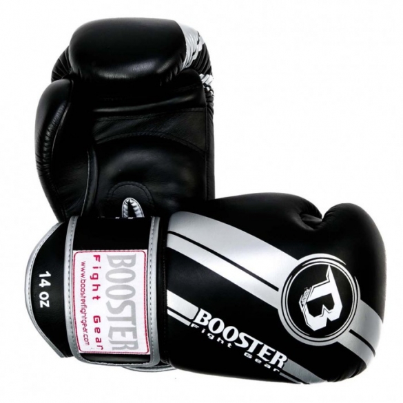 Booster Pro Range BGL V3 leren bokshandschoenen zilver/zwart BGL1-V3-sz