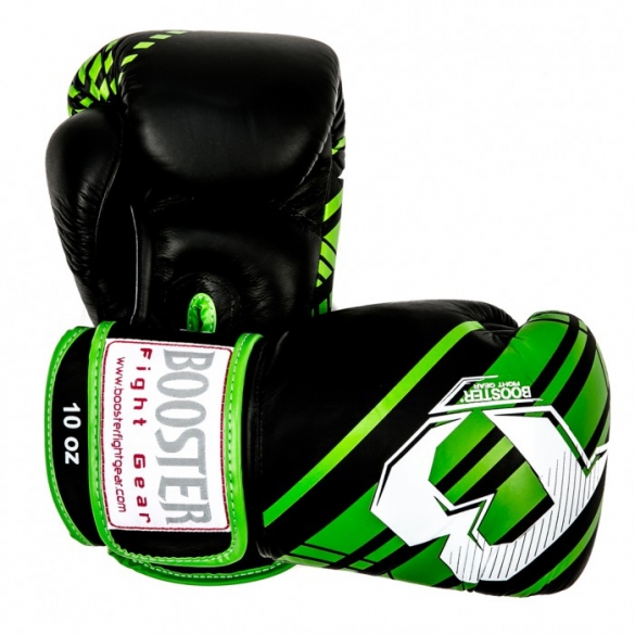 Booster Pro Range BGL V4 leren bokshandschoenen zwart/groen BGL1-V4-zg