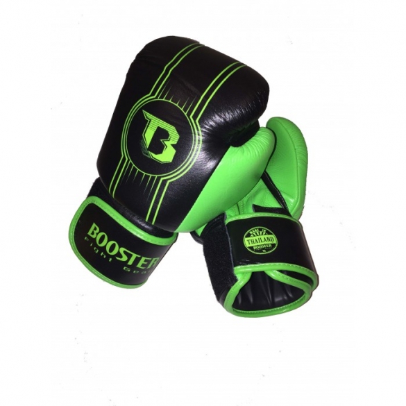 Booster Pro Range BGL V6 leren bokshandschoenen zwart/groen BGL1-V6-zwartgroen