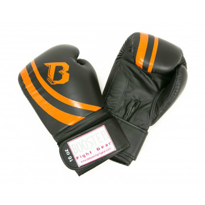 Booster Pro Range V2 leren bokshandschoenen zwart/oranje BOOSTERPRBGLV2BO