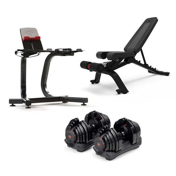 Nest overhemd gids Bowflex 1090i S selecttech haltersysteem 40,8 kg pair + standaard + bench  kopen? Bestel bij fitness24.nl