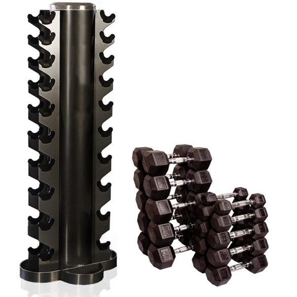 Marcy Dumbell Toren Inclusief rubberen Hexa Dumbells 14MASCL200 14MASCL200HEX