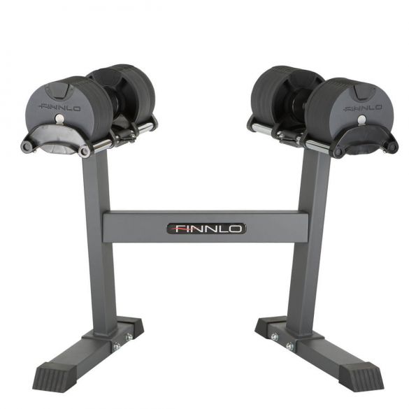 Finnlo Smartlock 2 x 32 kg dumbbell set met opbergrek F6774