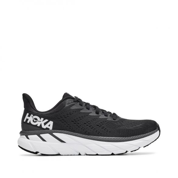 Hoka One One Clifton 7 wide hardloopschoenen zwart heren 1110534-BWHT