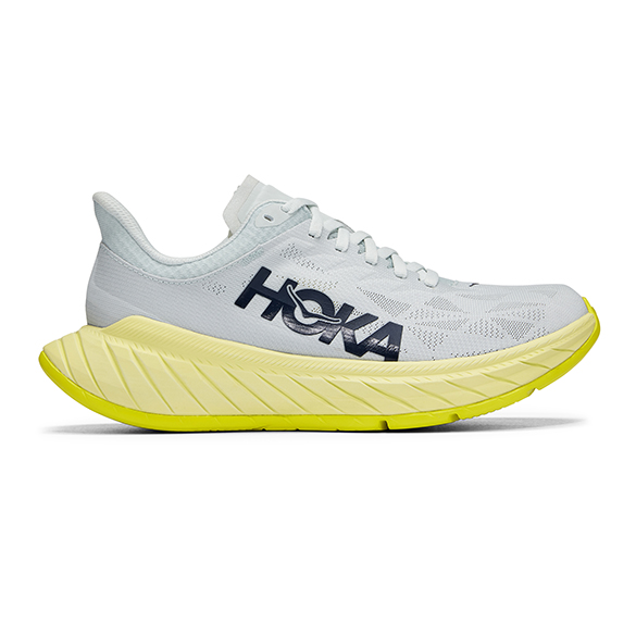 Hoka One One Carbon X 2 hardloopschoenen grijs/geel dames 1113527-BFLG