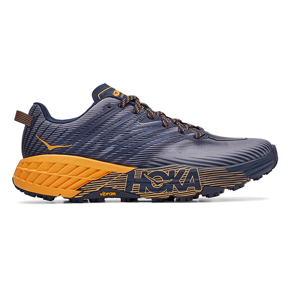 Hoka One One Speedgoat 4 trail hardloopschoenen blauw/oranje heren 1106525-BIBM