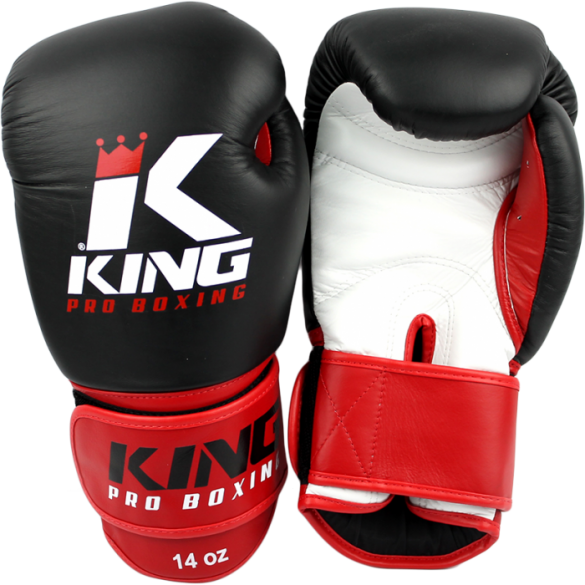 King KPB-1 (kick)bokshandschoenen Pro Boxing zwart/rood KPB-1ZW