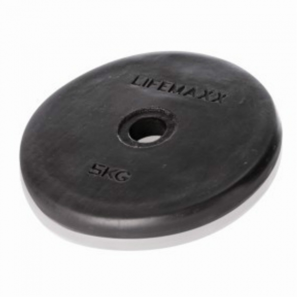 LifeMaxx rubberen halterschijf 2,5 kg 30 mm (LMX 84) Bestel bij fitness24.nl