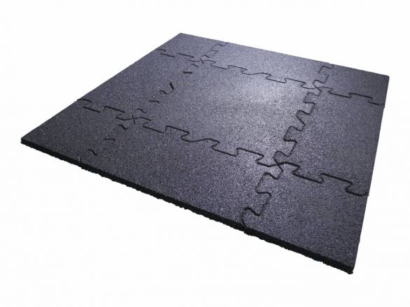 Lifemaxx Puzzelmat 20mm rubber tegel vloer 4 x 4m (12m2)  LMXV4X4M