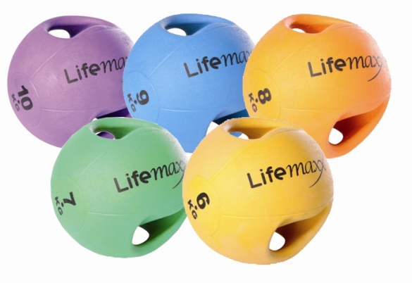 Lifemaxx medicijnbal met dubbel handvat 9 KG LMX 1250.9 LMX 1250.9