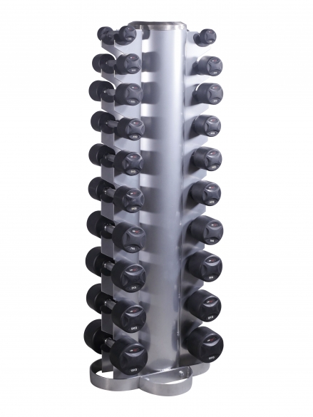 Muscle Power Zwarte Dumbbell Toren met Lifemaxx Dumbbellset 1-10 kg LMX79 - MP936