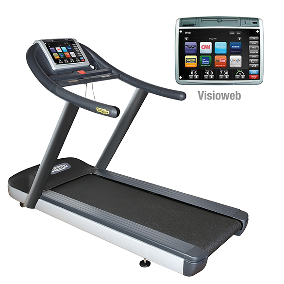 TechnoGym loopband Jog Now Excite+ 700 Visioweb zwart gebruikt BBTGJNE700VLCDTVIZW