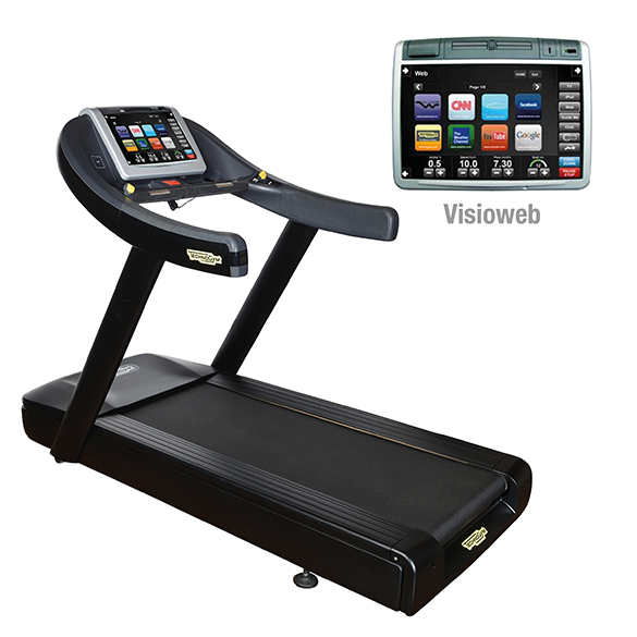 TechnoGym Loopband Run now excite+ 700 visioweb zwart gebruikt BBTGRNE700VLCDTVIZW