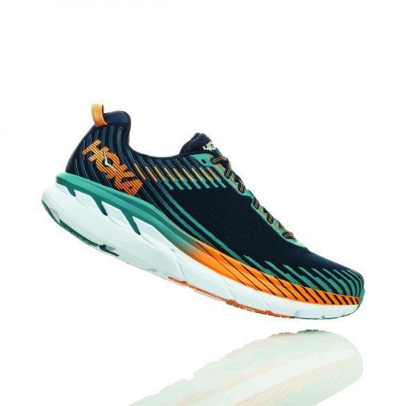 Hoka One One Clifton 5 hardloopschoenen zwart/blauw heren 1093755BISB
