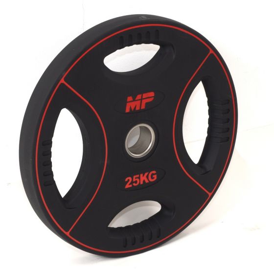 Muscle Power 50mm PU halterschijf 4 grip 25 kg MP805/25kg