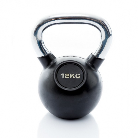 Muscle Power Kettlebell Rubber - Chrome 12 KG MP1301 MP1301-12