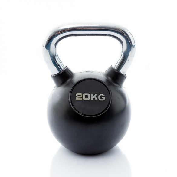 Muscle Power Kettlebell Rubber - Chrome 20 KG MP1301 MP1301-20